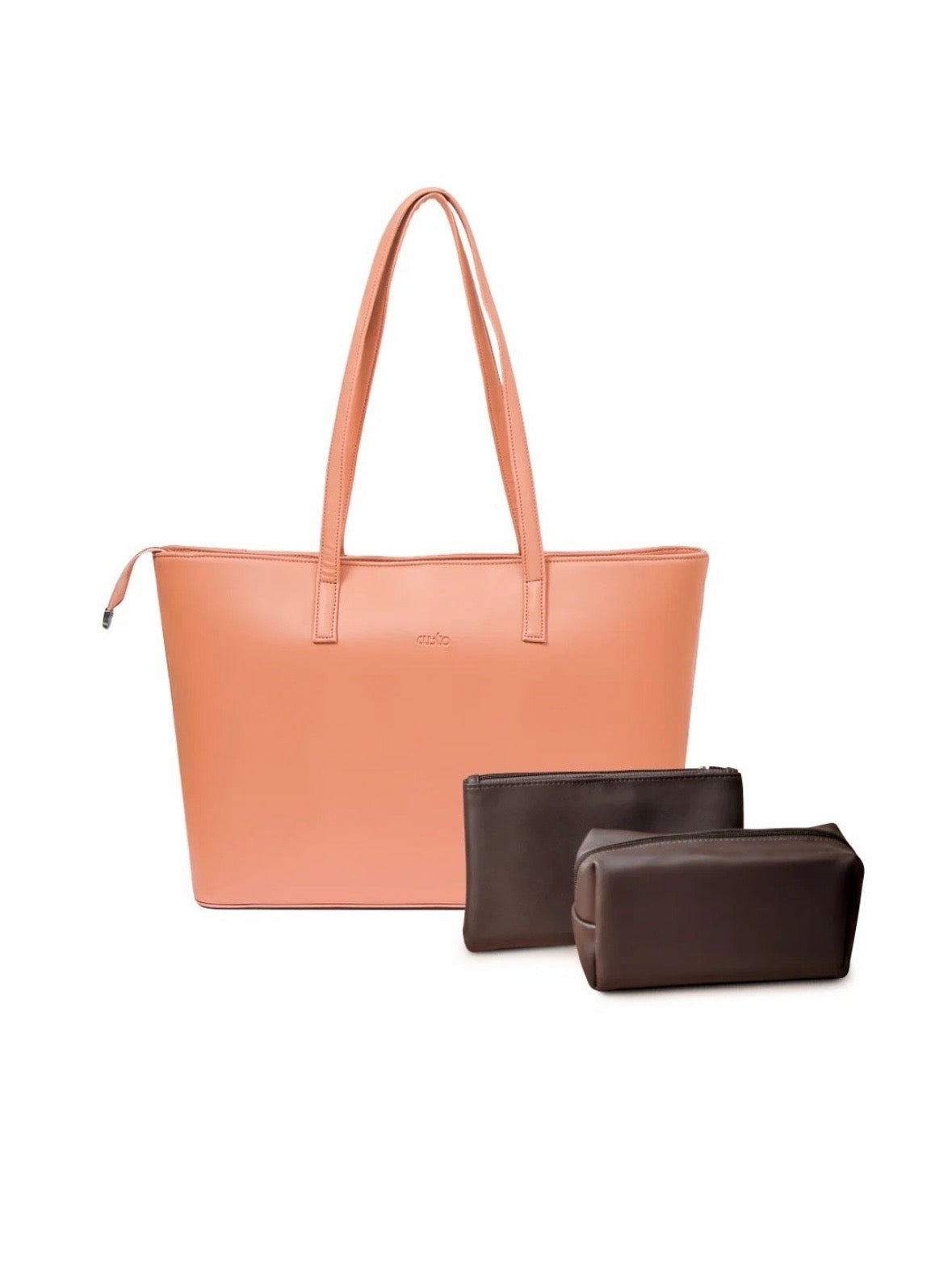 Walnut Brown Vegan Leather Tote Bag – INIT