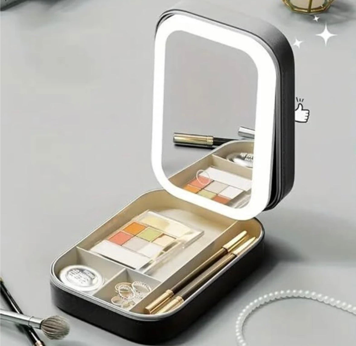Dealmo Jewellery Box with LED Mirror