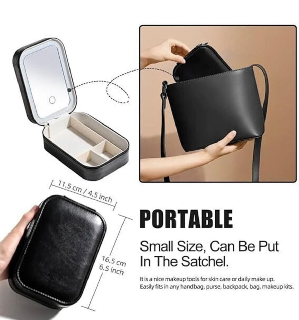 Dealmo Jewellery Box with LED Mirror