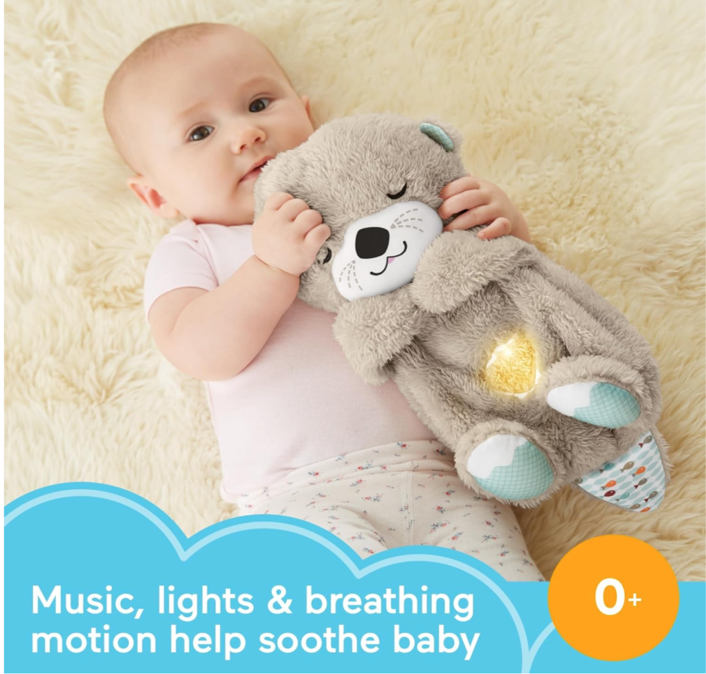 Soft Breathing Teddy with Music, Lights & Realistic Breathing Motion
