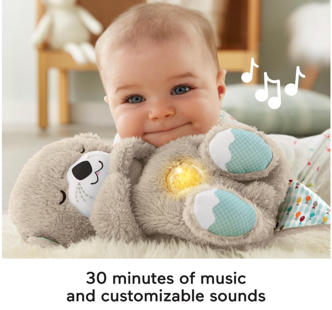 Soft Breathing Teddy with Music, Lights & Realistic Breathing Motion